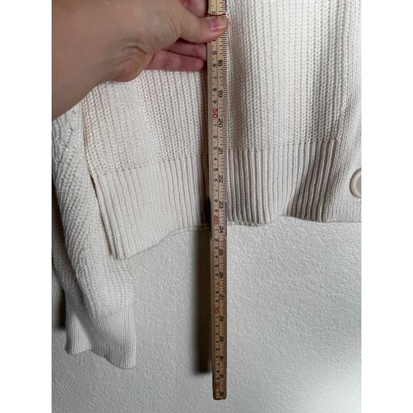 NWT Universal Thread Women's V-Neck Cream Button-up Sweater Knit Boho Preppy L - Picture 4 of 10